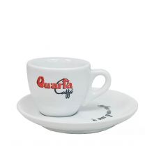 Quarta Caffè Espresso Tassen mit Unterteller